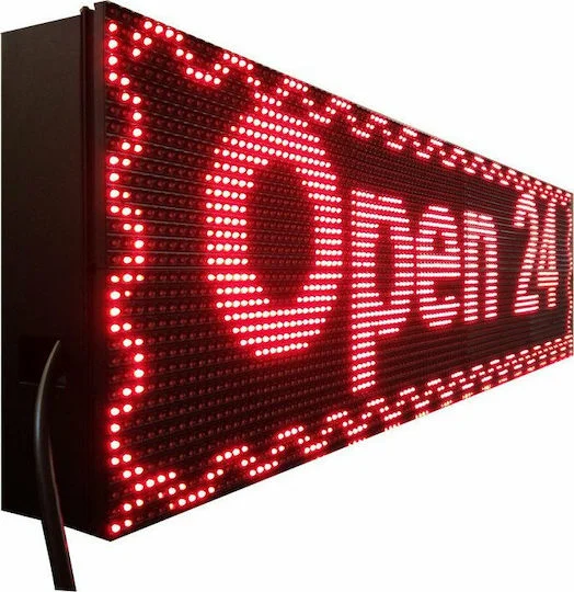 Φωτογραφία προϊόντος: Κυλιόμενη Πινακίδα LED Μονής Όψης Αδιάβροχη 100x20cm Κόκκινο