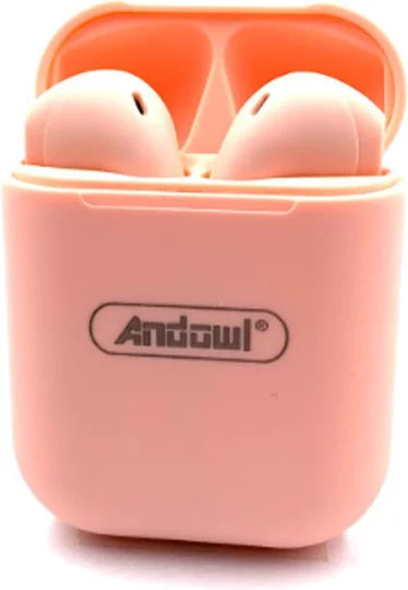 Φωτογραφία προϊόντος: Andowl BQS13 Earbud Bluetooth Handsfree Ακουστικά με Θήκη Φόρτισης Ροζ 42876423