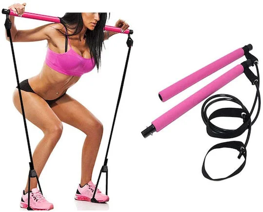 Φωτογραφία προϊόντος: Portable Μπάρα Pilates Ροζ