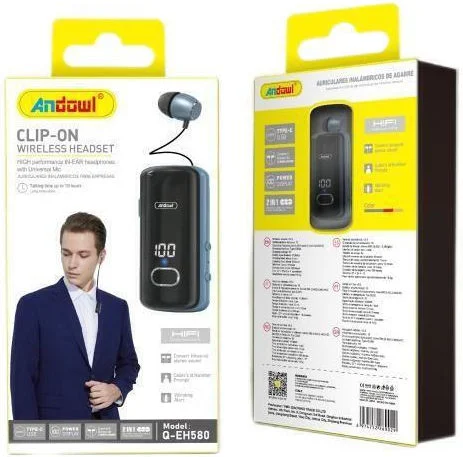 Φωτογραφία προϊόντος: Andowl Q-EH580 In-ear Bluetooth Handsfree Ακουστικό Μαύρο
