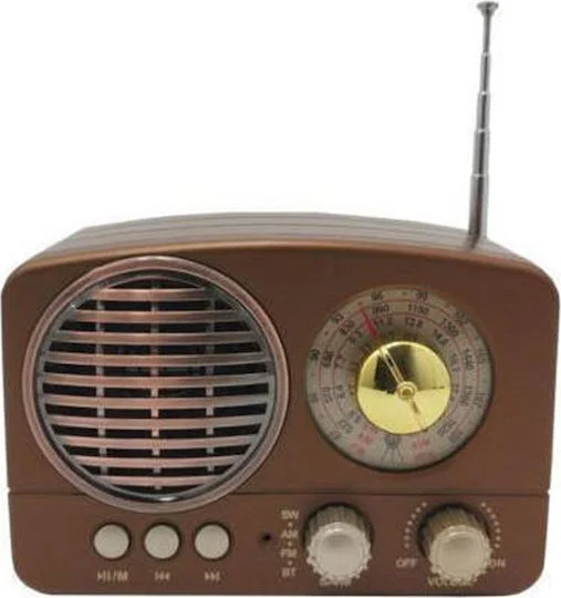 Φωτογραφία προϊόντος: Meier M-161BT Retro Επιτραπέζιο Ραδιόφωνο Επαναφορτιζόμενο με Bluetooth Καφέ