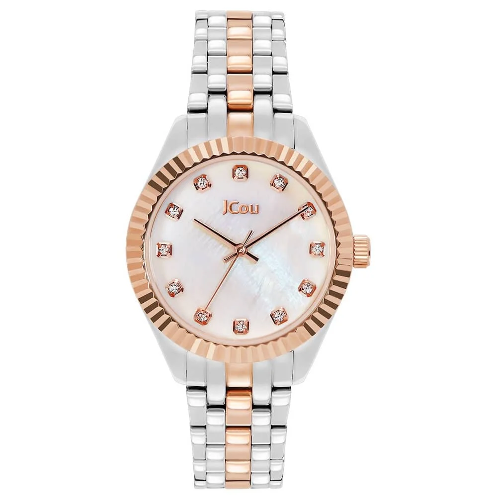 Φωτογραφία προϊόντος: Jcou Watches JCou Lucille, Women's Watch, Silver / Rose Gold Stainless Steel Bracelet JU20000-4