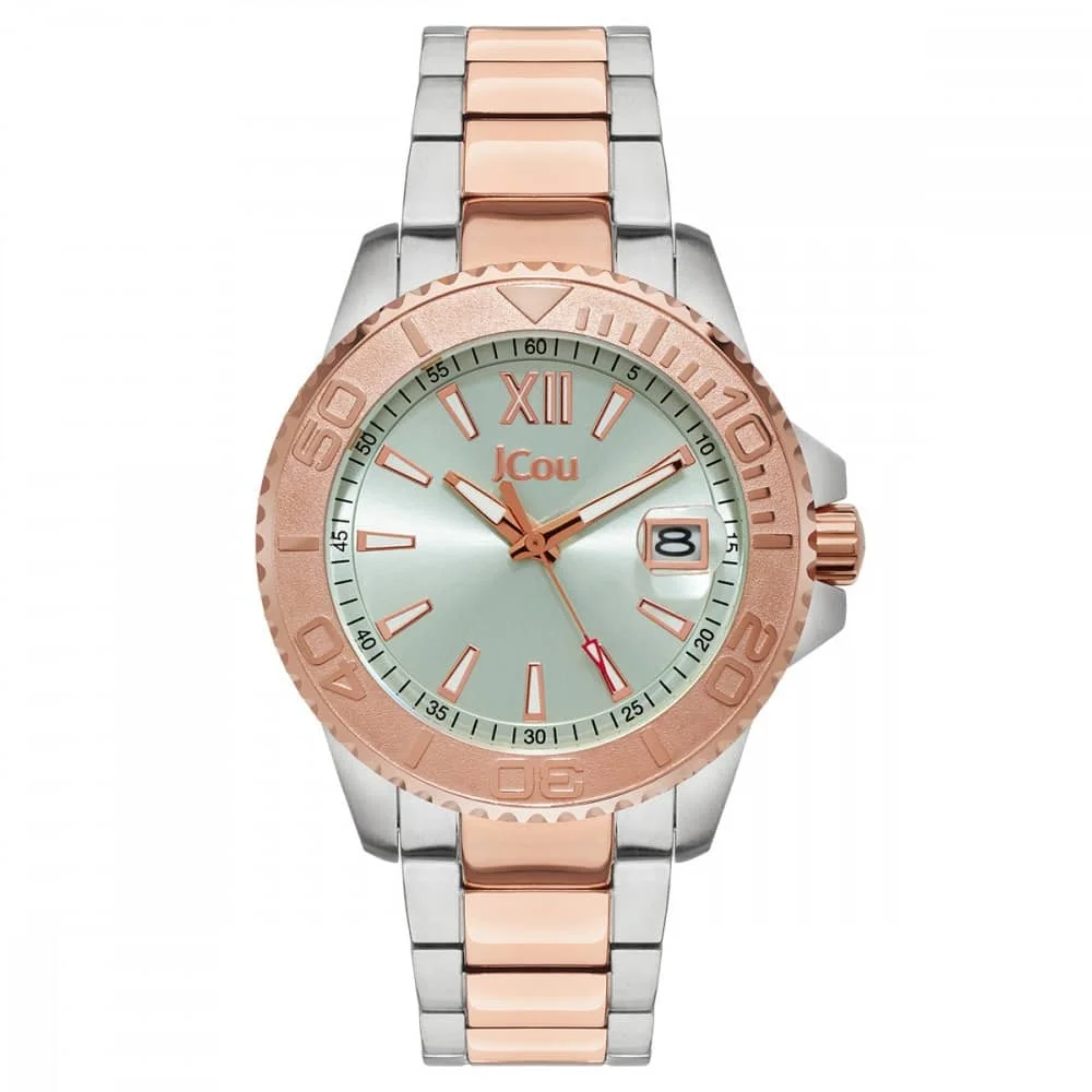 Φωτογραφία προϊόντος: Jcou Watches JCou Siren, Women's Watch, Silver / Rose Gold Stainless Steel Bracelet JU19052-5
