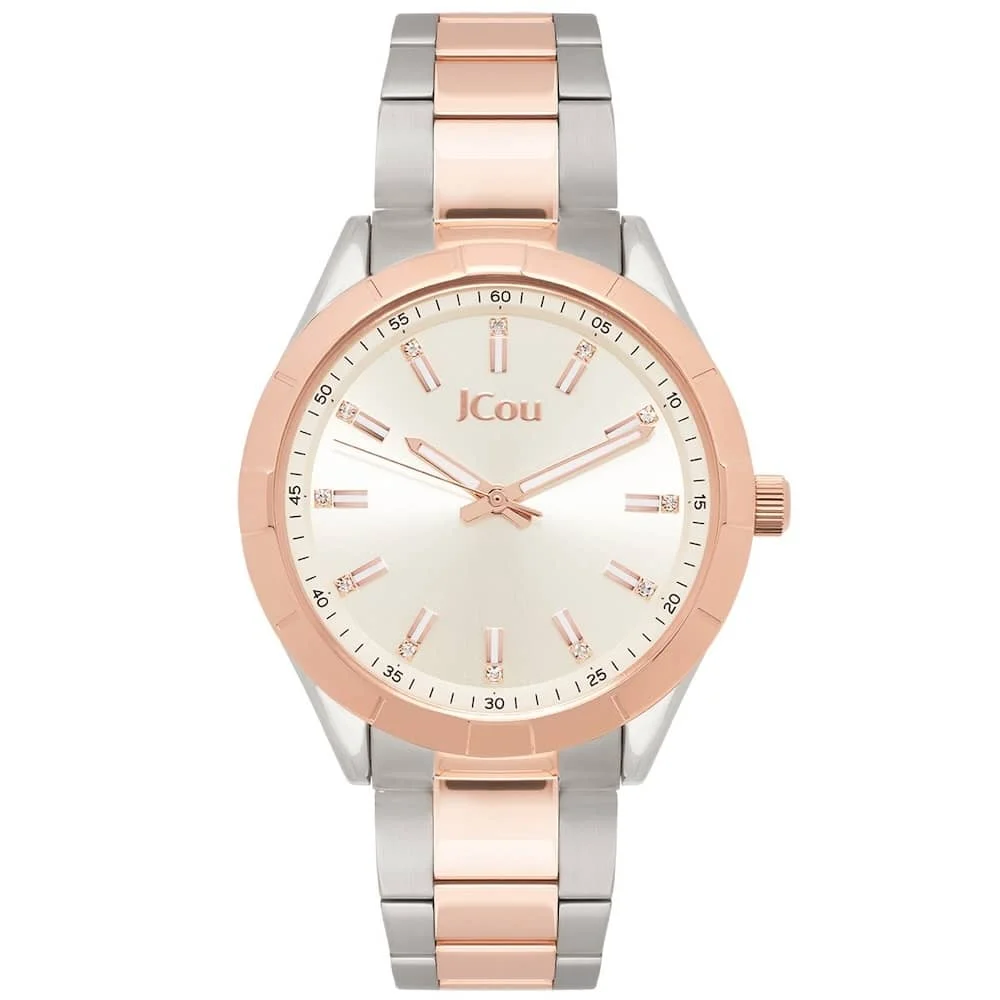 Φωτογραφία προϊόντος: Jcou Watches JCou Oceanis, Women's Watch, Rosegold/Silver Stainless Steel Bracelet JU19055-2