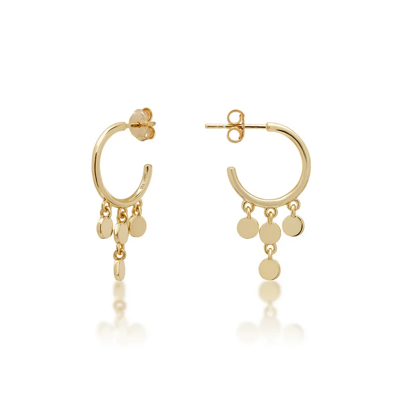 Φωτογραφία προϊόντος: Jcou Watches JCou Coins Earrings, Ασημένια 925°Σκουλαρίκια, Επιχρυσωμένα JW905G4-02