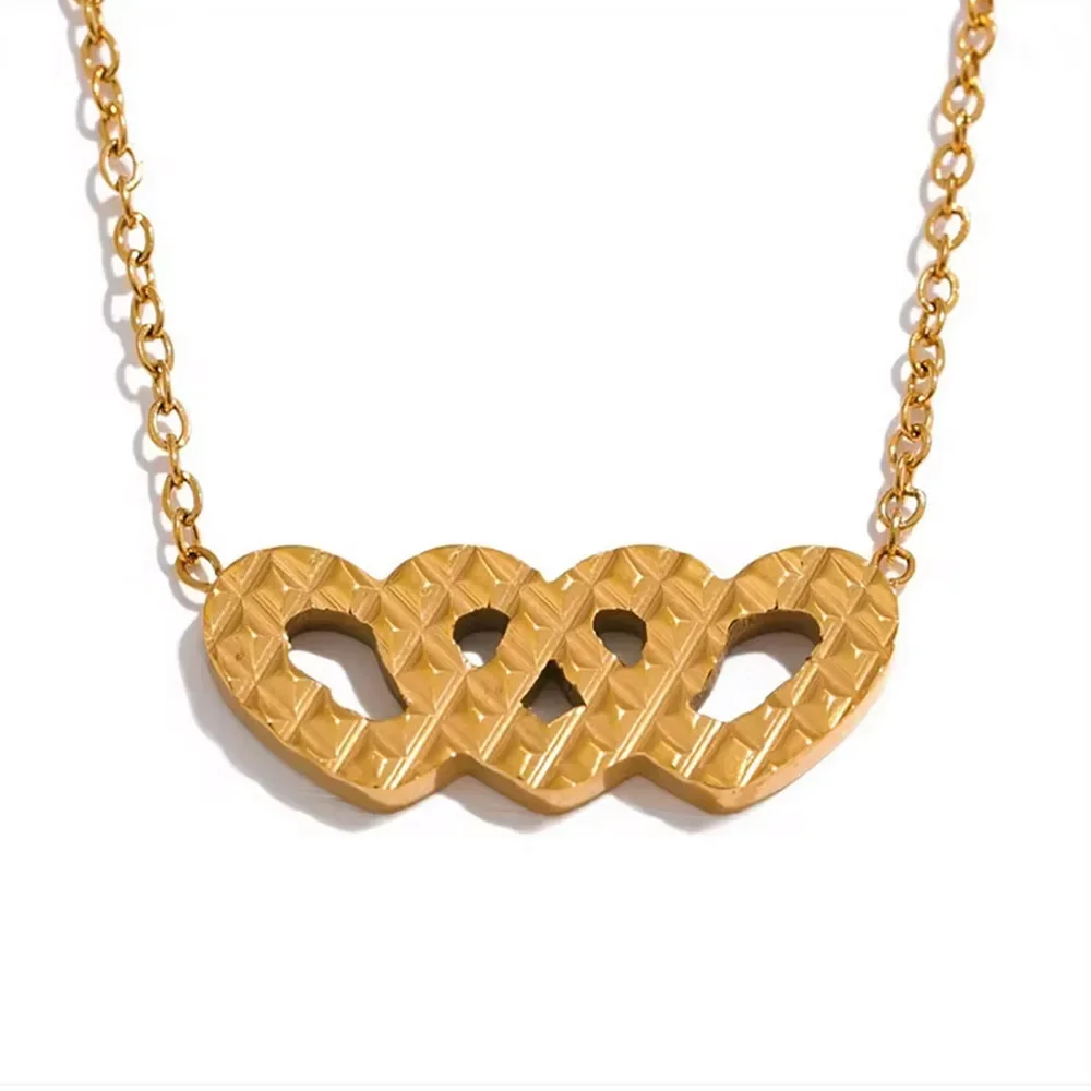 Φωτογραφία προϊόντος: OEM Four Hearts χρυσό κρεμαστό charm