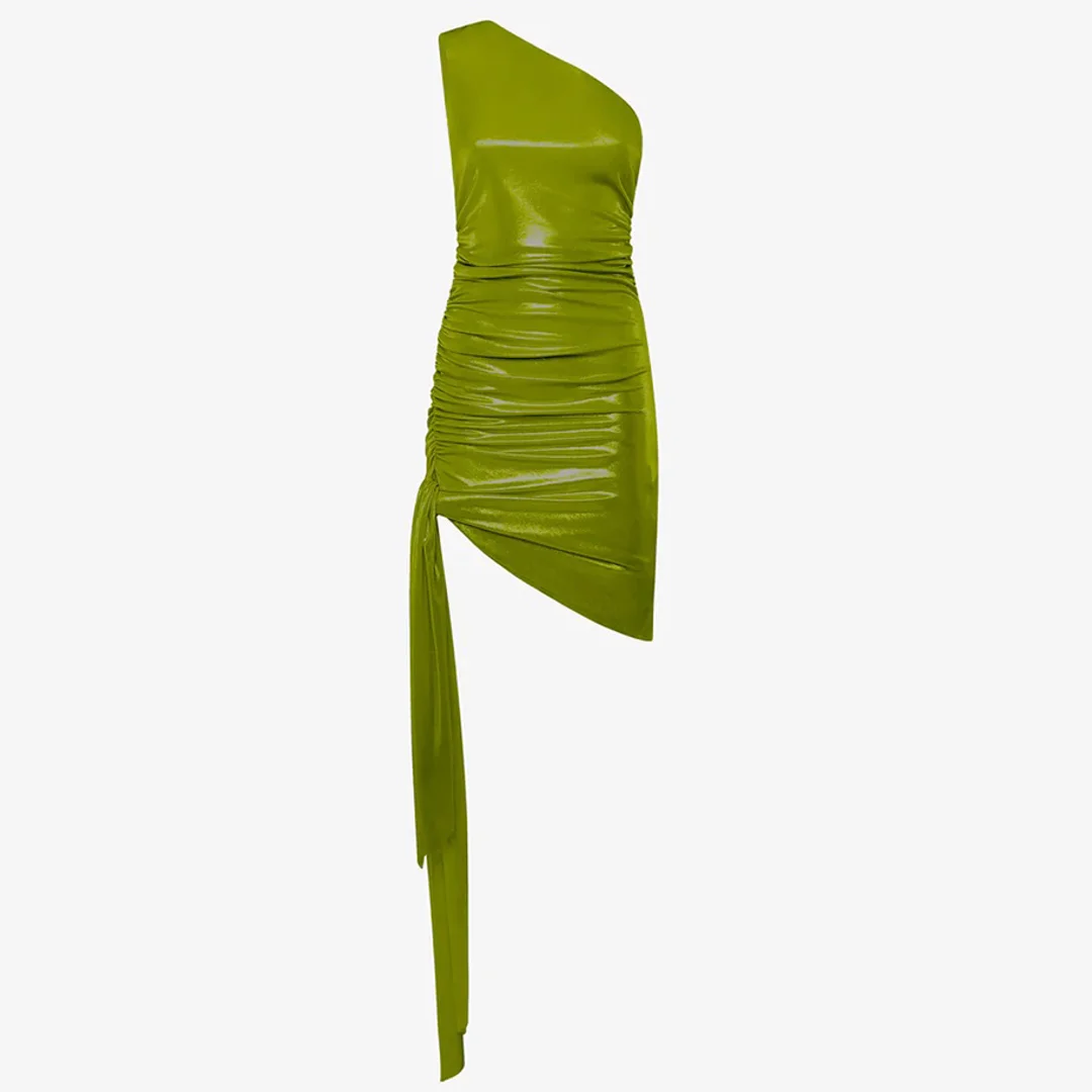 Φωτογραφία προϊόντος: Shiki One Shoulder Mini Dress AMMAN Green Oil