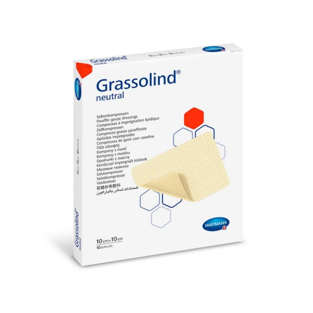 Φωτογραφία προϊόντος: HARTMANN Grassolind Neutral Γάζα Αλοιφης 10x10cm, 10 τεμάχια