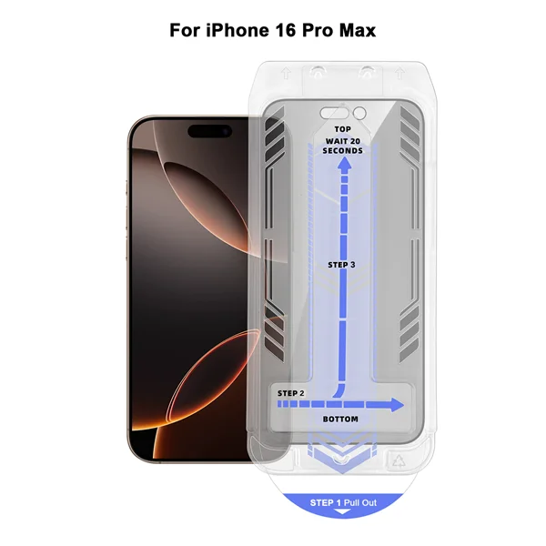 Φωτογραφία προϊόντος: Vivid Full Face Privacy Tempered Glass W/Applicator Apple iPhone 16 Pro Max Black