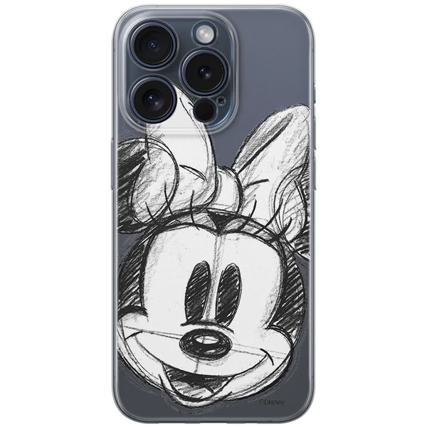 Φωτογραφία προϊόντος: Disney Case Apple iPhone 15 Pro Minnie Partial Print Sketch Transparent