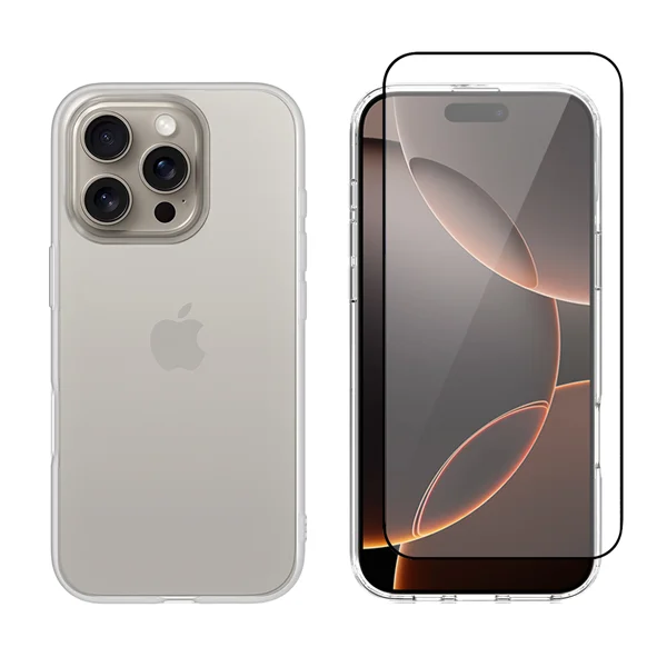 Φωτογραφία προϊόντος: Vivid Set Gelly Case + Full Face Tempered Glass Apple iPhone 16 Pro Black