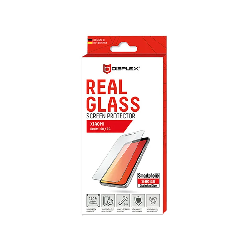 Φωτογραφία προϊόντος: Displex Real Glass 2D Tempered Glass για Xiaomi Redmi 9A/9C/9AT/10A