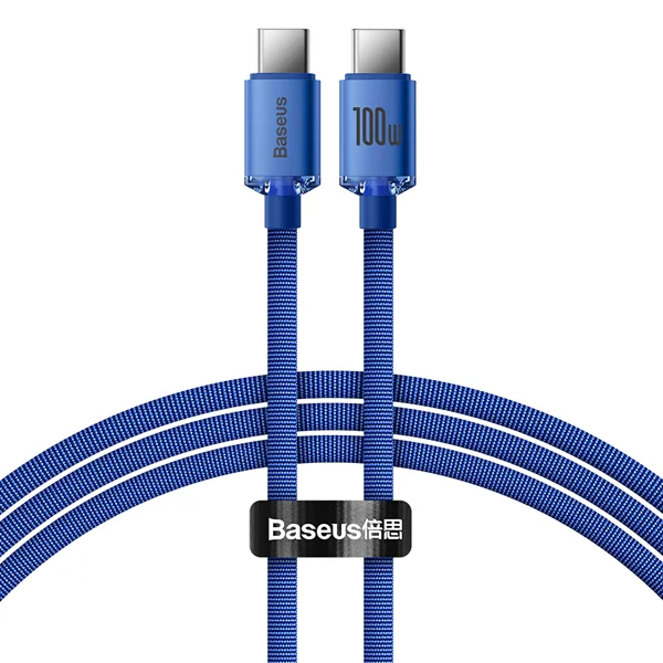 Φωτογραφία προϊόντος: Baseus Crystal Shine Series PD Cable Type-C to Type-C 100W 1.2m Blue (CAJY000603)