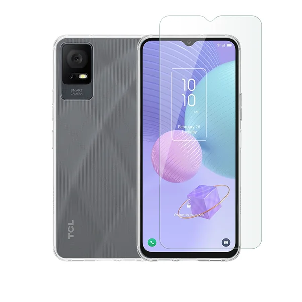 Φωτογραφία προϊόντος: Vivid Set TPU Case + Tempered Glass TCL 405/406/408 Transparent