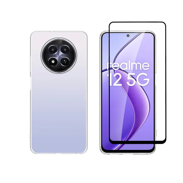 Φωτογραφία προϊόντος: Vivid Set Gelly Case + Full Face Tempered Glass Realme 12 5G Black