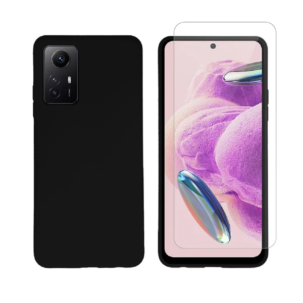 Φωτογραφία προϊόντος: Vivid Set Silicone Matte Case + Tempered Xiaomi Redmi Note 12S Black