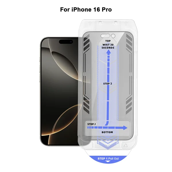 Φωτογραφία προϊόντος: Vivid Full Face Privacy Tempered Glass W/Applicator Apple iPhone 16 Pro Black