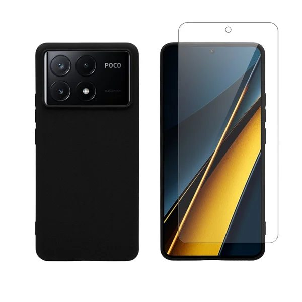 Φωτογραφία προϊόντος: Vivid Set Matte Case Black + Tempered Glass Xiaomi Poco X6 Pro 5G