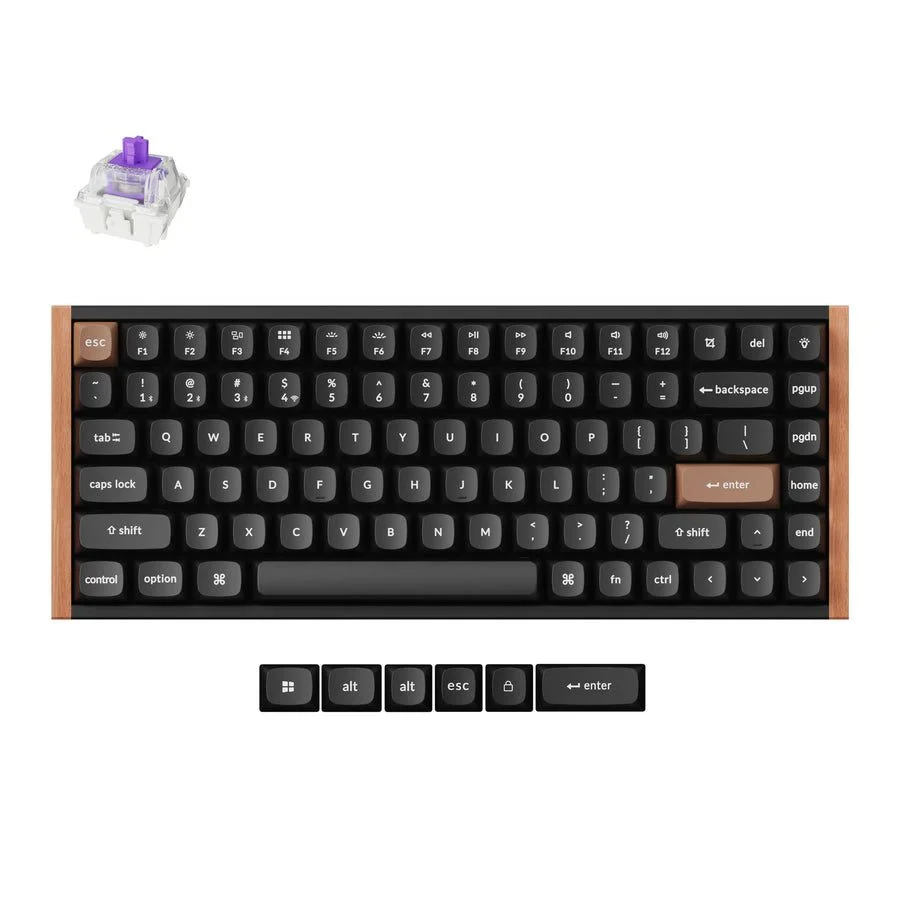 Φωτογραφία προϊόντος: Keychron K2 HE (K2H-F1) Wireless Magnetic Hall Effect RGB Keyboard 75% US Lay. Special Wood Edition