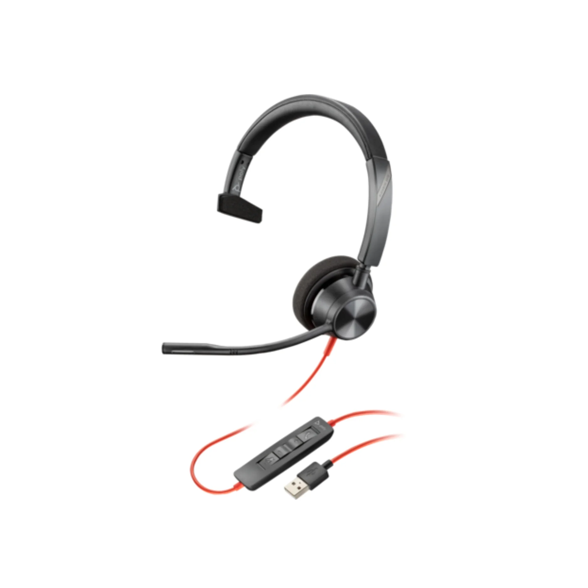 Φωτογραφία προϊόντος: POLY BLACKWIRE 3310 MONAURAL USB-C HEADSET + USB-C/A ADAPTER (8X215AA)
