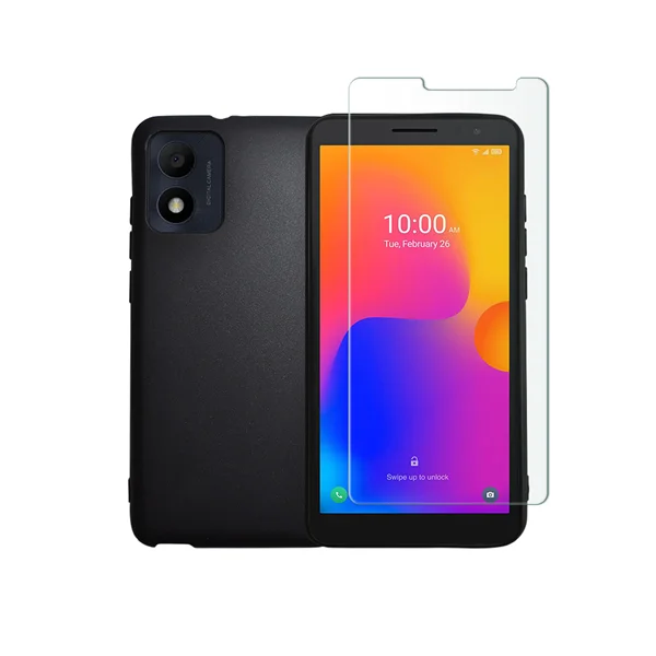 Φωτογραφία προϊόντος: Vivid Set Silicone Matte Case + Tempered Glass Alcatel 1B 2022 Transparent