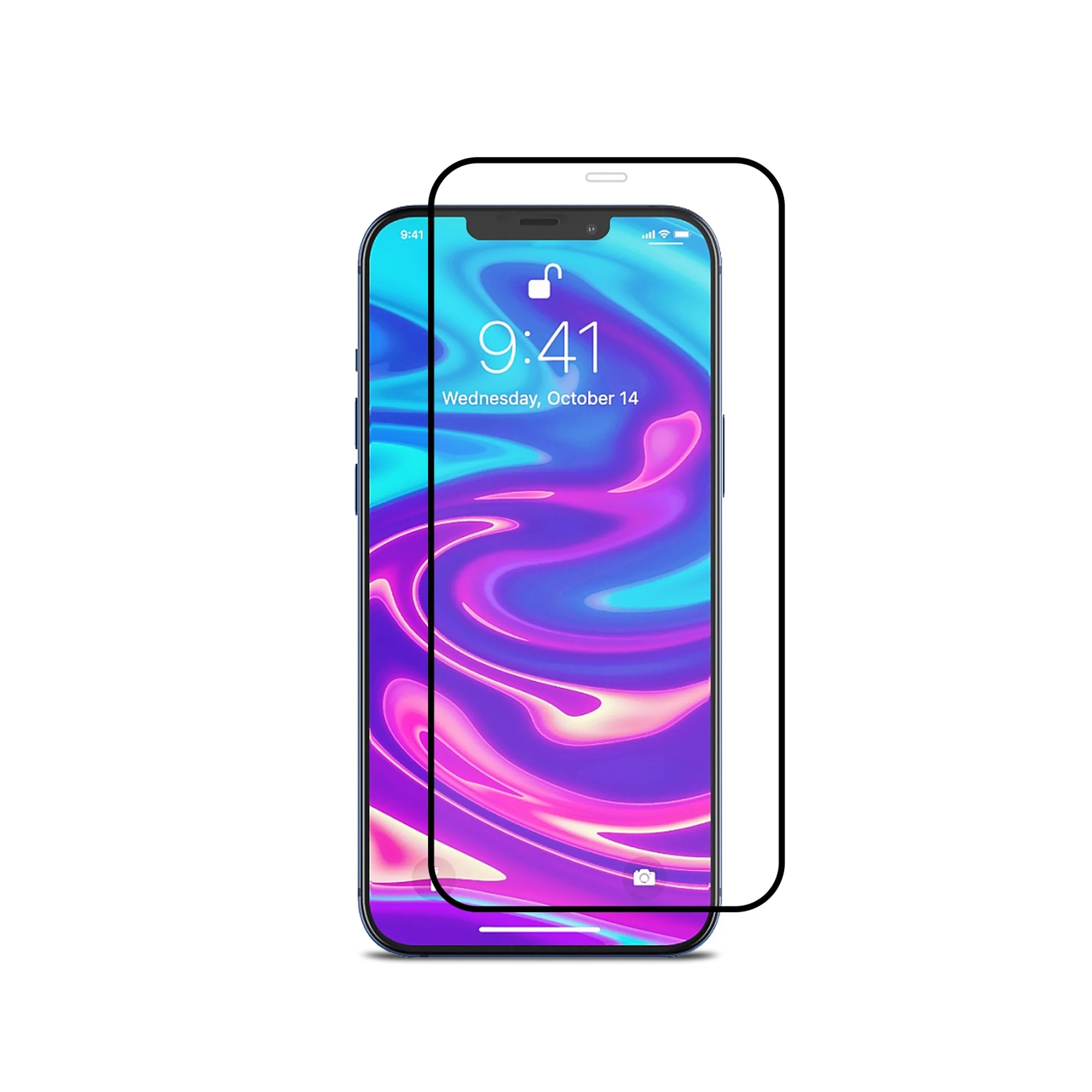 Φωτογραφία προϊόντος: Vivid Full Face Tempered Glass Apple iPhone 12/12 Pro Black
