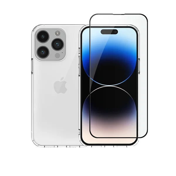 Φωτογραφία προϊόντος: Vivid Set TPU Case + Full Face Tempered Glass Apple iPhone 14 Pro Black