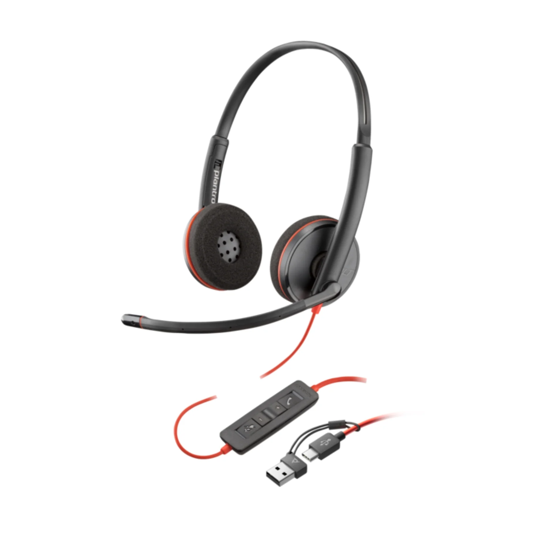 Φωτογραφία προϊόντος: POLY BLACKWIRE 3220 STEREO USB-C BLACK HEADSET + USB-C/A ADAPTER (BULK)