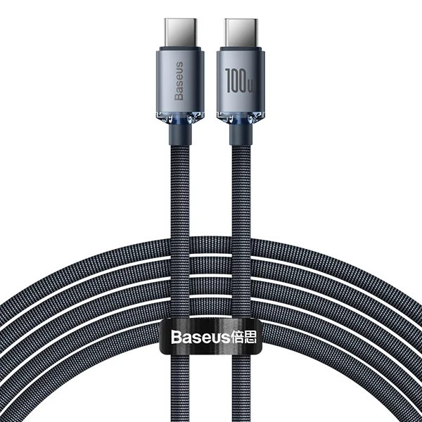 Φωτογραφία προϊόντος: Baseus Crystal Shine Series PD Cable Type-C to Type-C 100W 2m Black (CAJY000701)