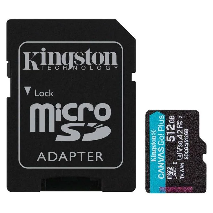 Φωτογραφία προϊόντος: KINGSTON Memory Card SDCG4/512GB Canvas Go PLUS Class 10, UHS-I, U3, V30, A2