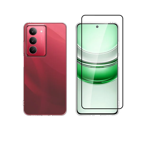 Φωτογραφία προϊόντος: Vivid Set Gelly Case + Full Face Tempered Glass Realme 14X 5G Black