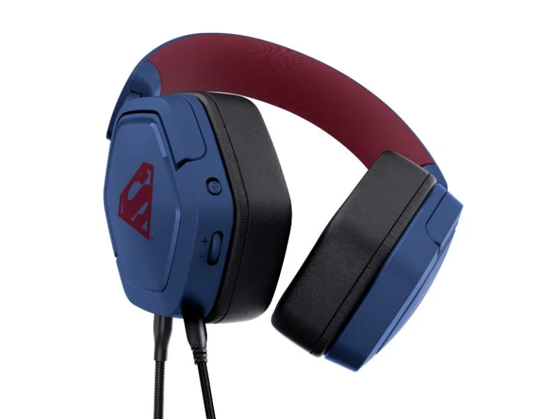 Φωτογραφία προϊόντος: Trust GXT492SM Superman CARUS Over Ear Gaming Headset με σύνδεση 3.5mm - Blue (25739)