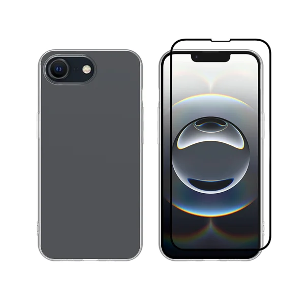 Φωτογραφία προϊόντος: Vivid Set Gelly Case + Full Face Tempered Glass Apple iPhone 16e Black