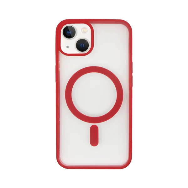 Φωτογραφία προϊόντος: Vivid Magsafe Silicone Case Apple iPhone 13 Transparent/Red
