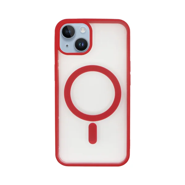 Φωτογραφία προϊόντος: Vivid Magsafe Silicone Case Apple iPhone 14 Transparent/Red
