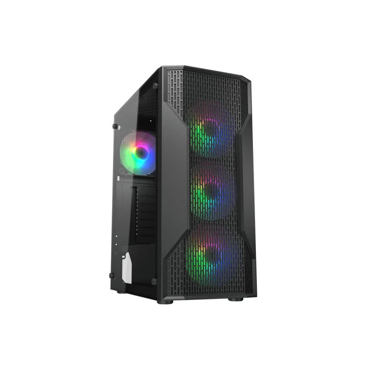 Φωτογραφία προϊόντος: CC-COUGAR Case MX110 Mesh-G RGB Tempered Glass Middle ATX Black (4x120mm RGB fans preinstalled)