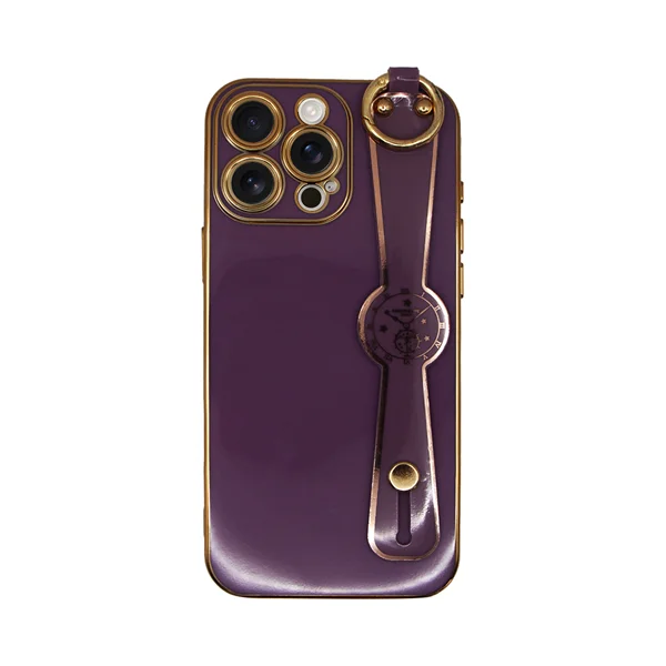Φωτογραφία προϊόντος: Vivid Silicone Case Wrist Strap Holder Apple iPhone 16 Pro Max Purple