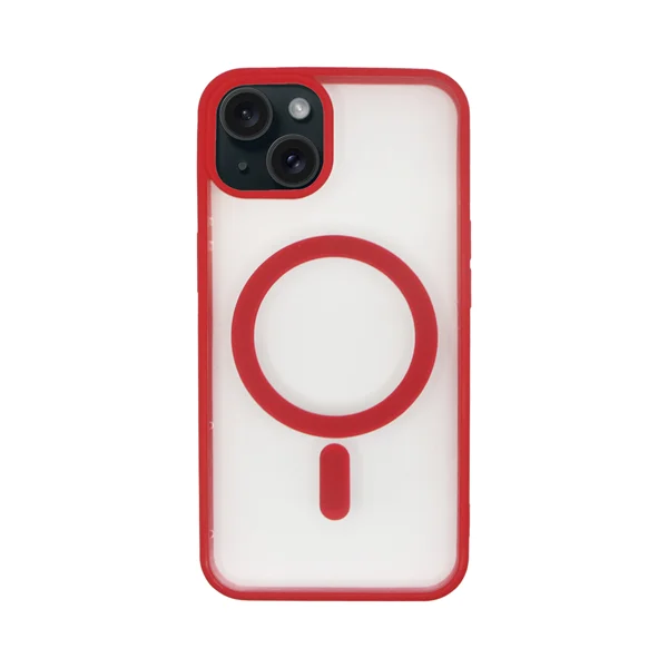 Φωτογραφία προϊόντος: Vivid Magsafe Silicone Case Apple iPhone 15 Plus Transparent/Red