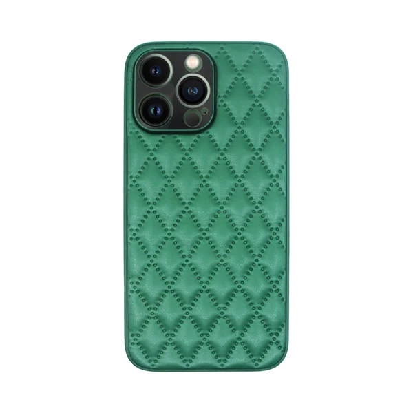 Φωτογραφία προϊόντος: Vivid Diamond Shape PU Leather Case Apple iPhone 13 Pro Green