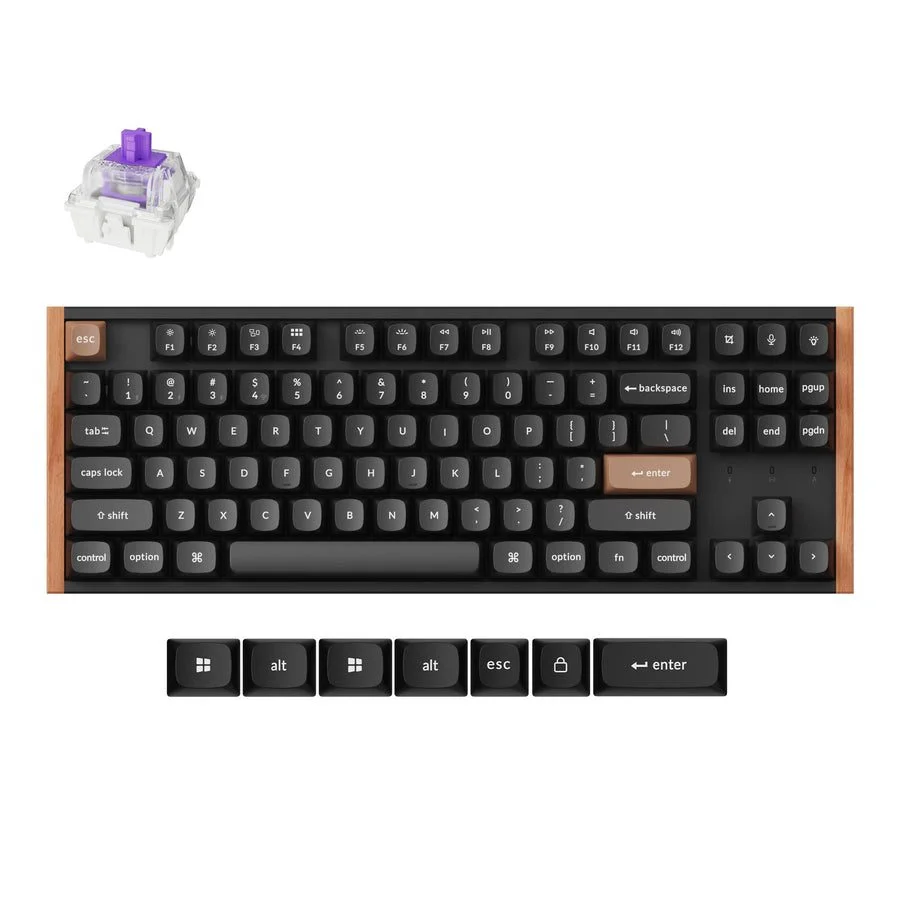 Φωτογραφία προϊόντος: Keychron K8 HE (K8H-F1) Special Wood Edition Wireless Magnetic Hall Effect RGB Keyboard 80% US