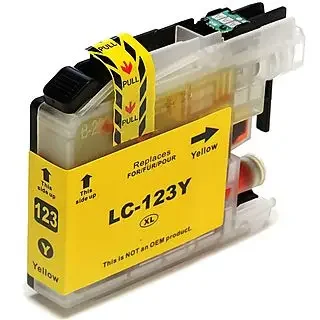 Φωτογραφία προϊόντος: Ninestar Συμβατό μελάνι Brother LC123 YELLOW
