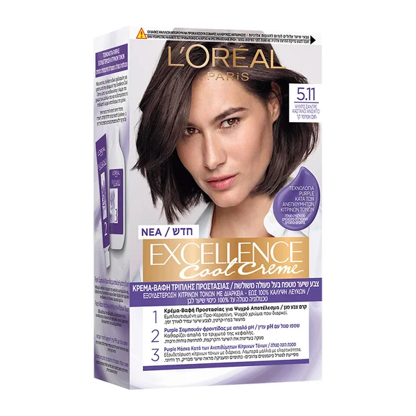 Φωτογραφία προϊόντος: L'Oreal Βαφή Μαλλιών Excellence 48ml | Απόχρωση No 5.11