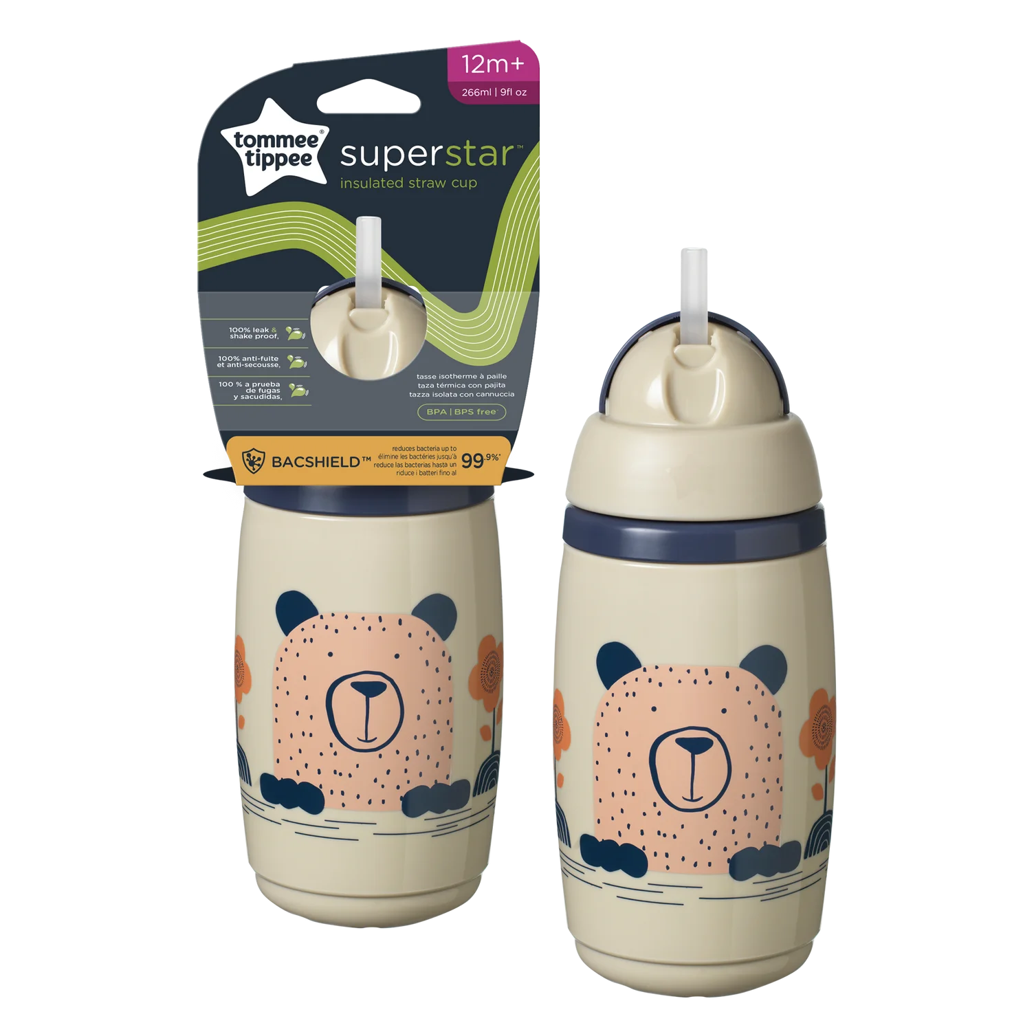 Φωτογραφία προϊόντος: Tommee Tippee Κύπελλο Ισοθερμικό με Καλαμάκι Γκρι 266ml