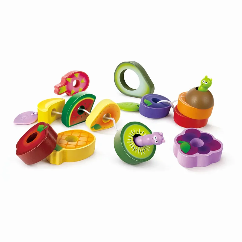 Φωτογραφία προϊόντος: Hape Early Explorer Ξύλινα Φρούτα Με Κορδόνι Caterpillar (E1072A)