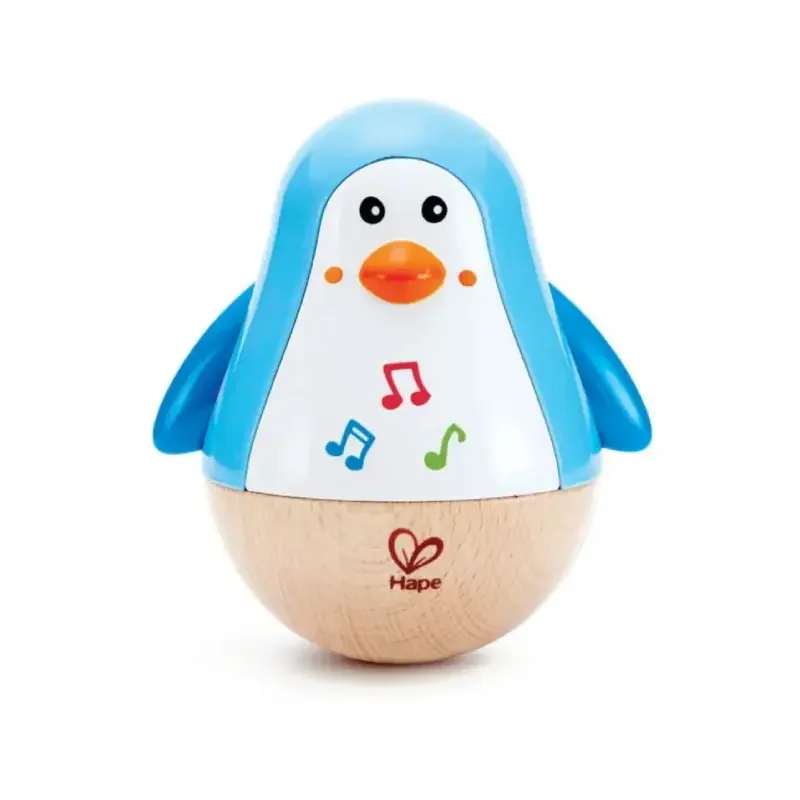 Φωτογραφία προϊόντος: Hape Early Melodies Ξύλινος Πιγκουίνος Musical Wobbler