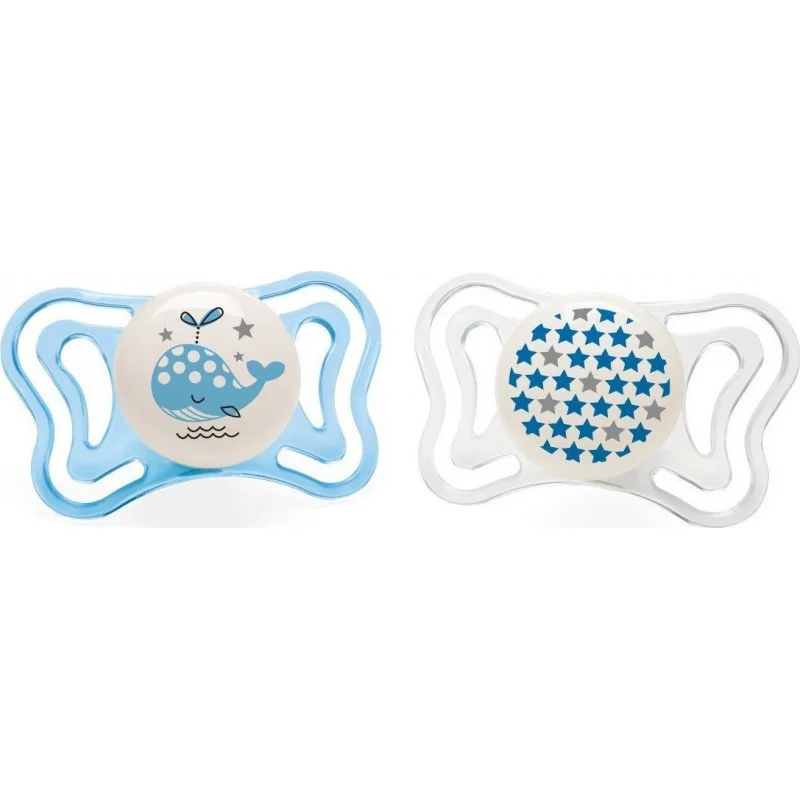 Φωτογραφία προϊόντος: Chicco Physio Light Σιλικόνης Blue Whale/Stars (2-6m) (2τμχ)