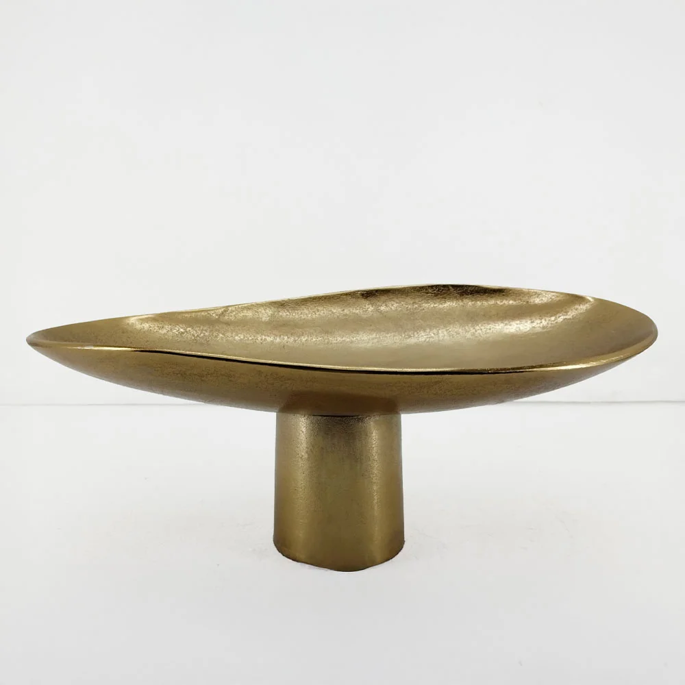 Φωτογραφία προϊόντος: DUNE ΠΛΑΤΩ ΜΕ ΠΟΔΙ 46x26x18cm ΑΛΟΥΜΙΝΙΟ ΧΡΥΣΟ