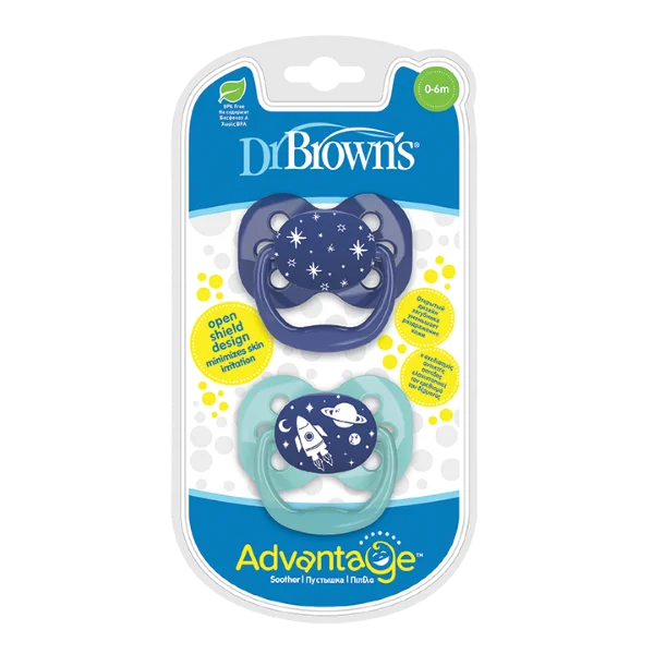 Φωτογραφία προϊόντος: Dr. BROWN Πιπίλα Advantage αγόρι, επίπεδο 1, 0-6 μηνών (2 τεμ.)