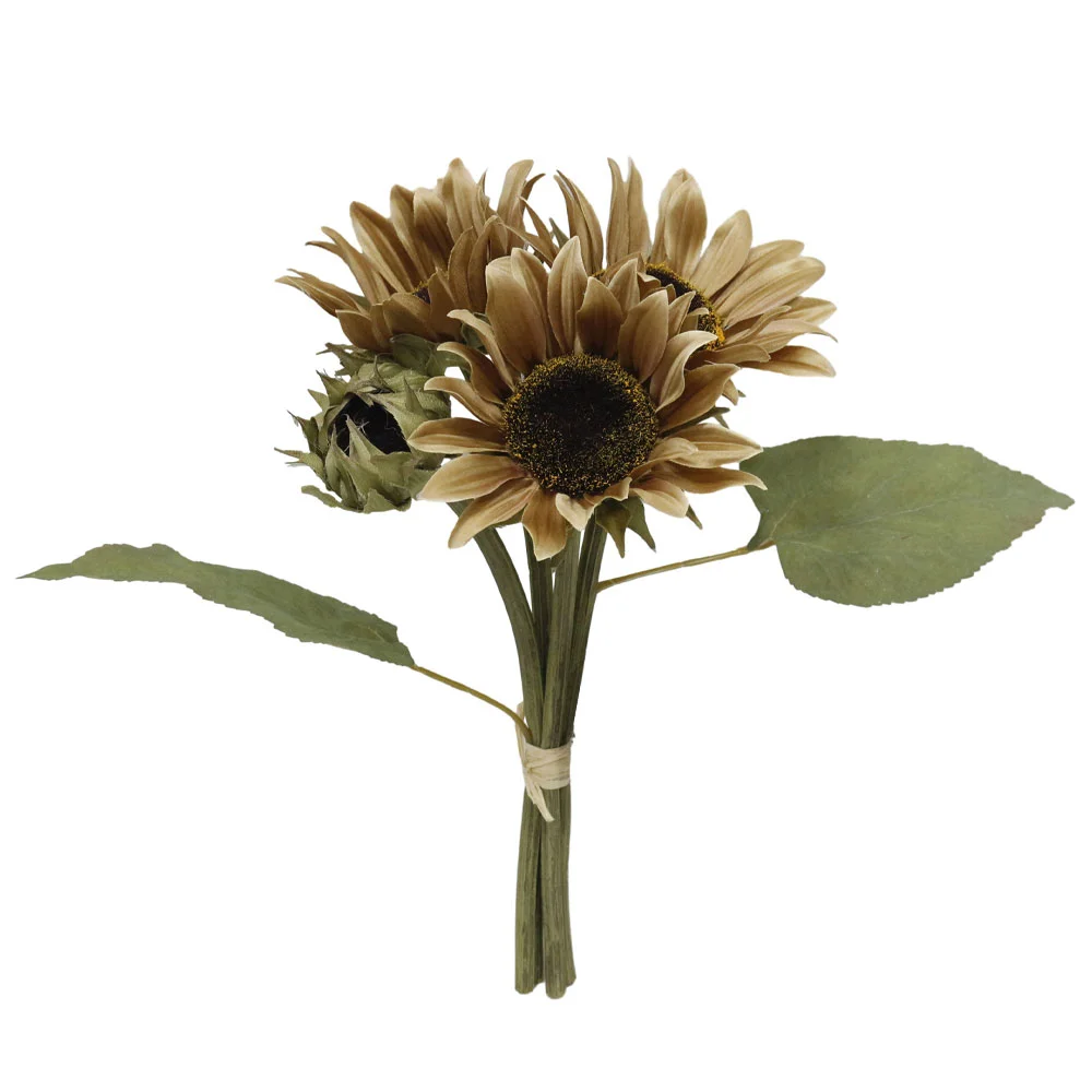 Φωτογραφία προϊόντος: SUNFLOWER ΛΟΥΛΟΥΔΙ ΤΕΧΝΗΤΟ ΜΠΟΥΚΕΤΟ 31cm ΥΦΑΣΜΑ ΜΠΕΖ ΚΑΦΕ ΠΡΑΣΙΝΟ PVC