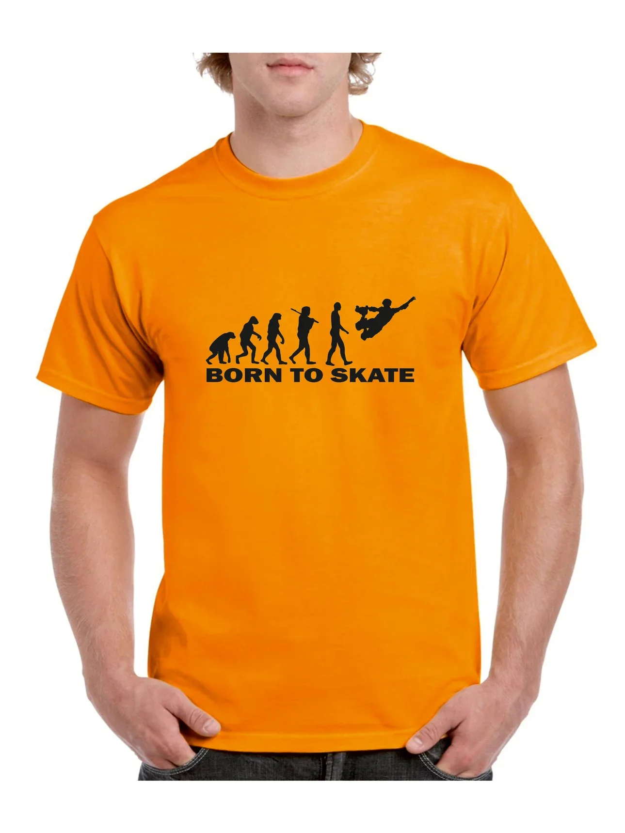Φωτογραφία προϊόντος: Project and Progress Tshirt BORN TO SKATE orange(black)
